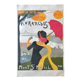 Albert Bergevin Original Poster Avranches, St Jean Le Thomas, Carolles, Genêts, Baie Du Mont St Michel Circa 1910 For Sale
