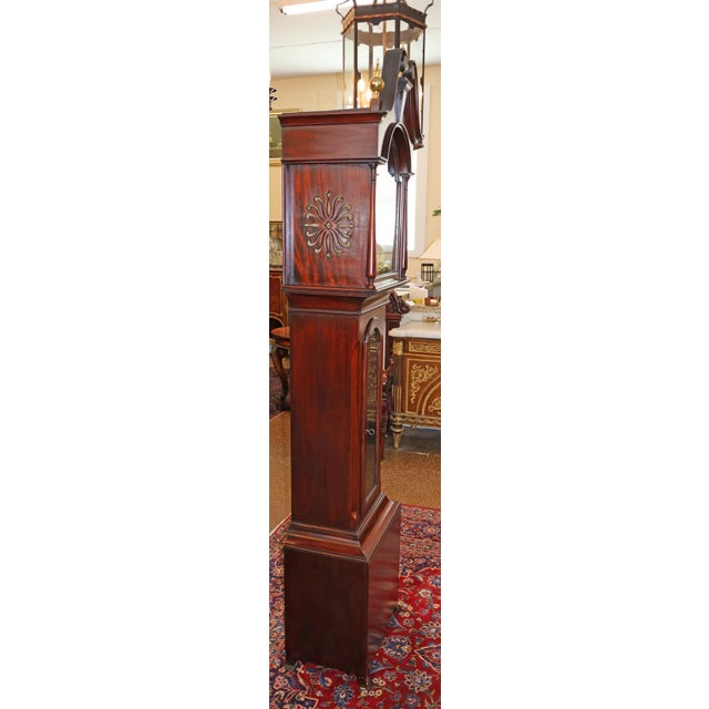 Early 20th Century Early 20th Century Mahogany Two Weight Herschede Tall Case Grandfather Clock For Sale - Image 5 of 16
