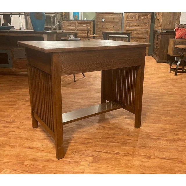 Mission / Arts and Crafts Solid Oak Writing Desk - 36 Inch - Micheal Cherry For Sale - Image 11 of 13