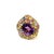 Baroque Bochic “Orient” Amethyst & Multi Sapphire Large 18k Gold & Silver Cocktail Ring Size 9 For Sale - Image 3 of 4