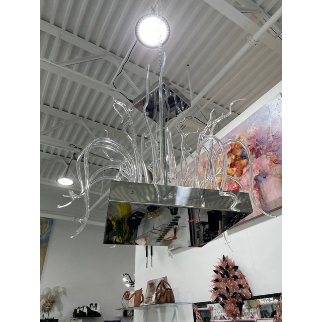 Livia Suspension Chandelier Light by Andromeda of Murano, Italy For Sale In Naples, FL - Image 6 of 10