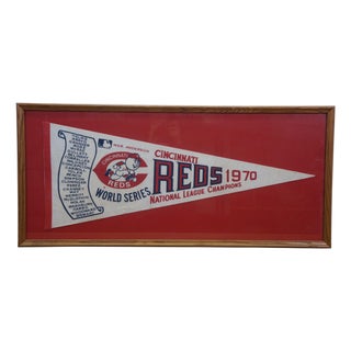 1970 Cincinnati Reds National League Champions Big Red Machine Pennant 35" For Sale