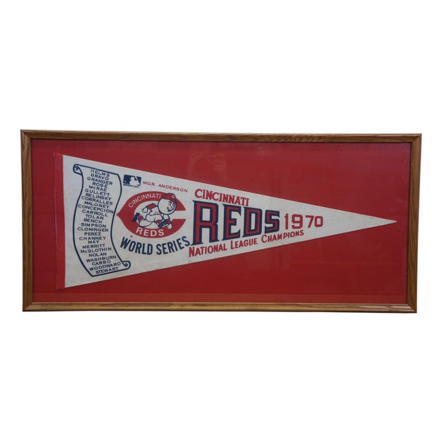 1970 Cincinnati Reds National League Champions Big Red Machine Pennant 35" For Sale