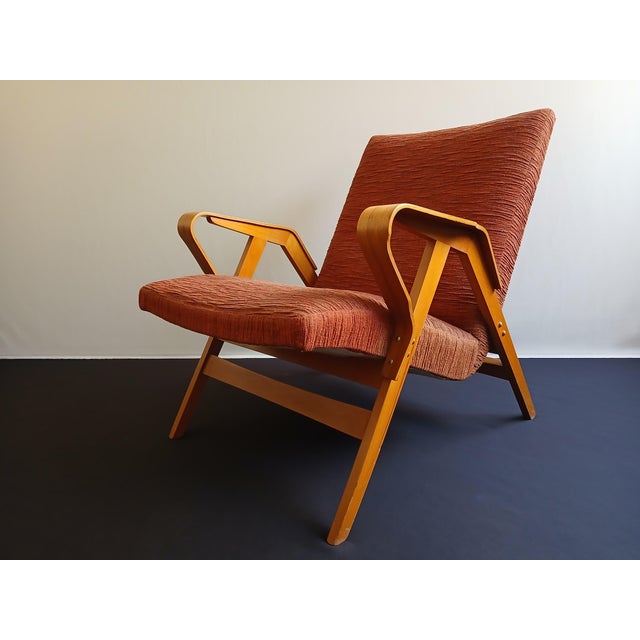 Beech Lounge Chair by Frantisek Jiràk for Tatra Nabytok, Former Czechoslovakia, 1950s For Sale - Image 17 of 17
