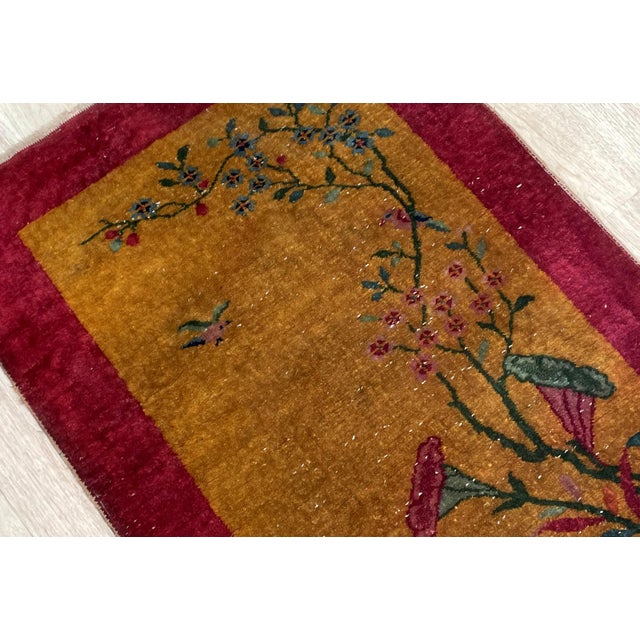 1920s Antique Chinese Art Deco Rug 2.7' X 4.3' (82cm X 131cm) 1920s For Sale - Image 5 of 6