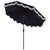 Metal Torsa 9 Ft Crank Umbrella, Navy/Brown Pole For Sale - Image 7 of 9