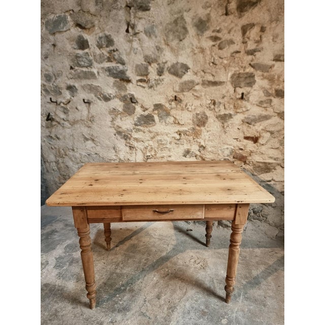 Antique French country table dating from approximately 1920–1930, suitable for use as a dining table, desk, kitchen table,...