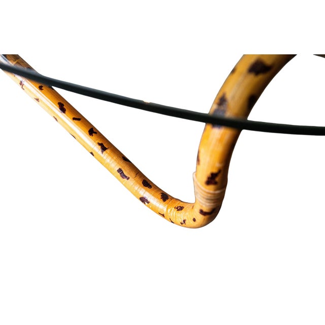 Tortoiseshell Faux Bamboo Coffee Table With Oval Glass Top, Circa 1970 For Sale - Image 9 of 11