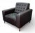 Modern Design Ns Tufted Leather Lounge Chair For Sale - Image 3 of 9