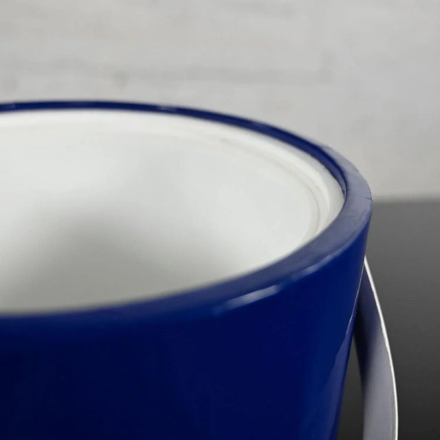 Vintage Mid-Century Modern Blue Ice Bucket by Morgan & Company Bucket Brigade For Sale - Image 11 of 13