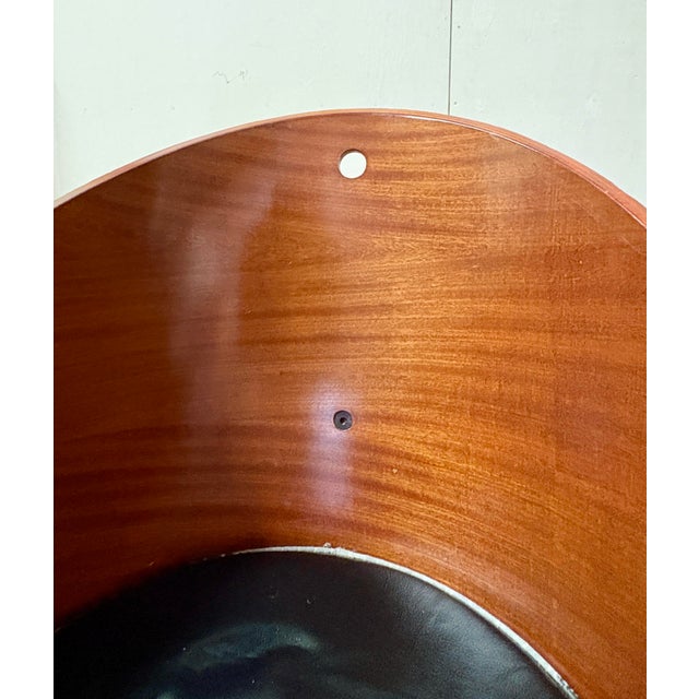 1980s Costes" Curved Mahogany or Grey Oak Plywood Armchair by P. Stark for Driade Aleph Ubik Furniture For Sale - Image 9 of 12