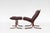 Set of Vintage Dark Brown Leather Siesta Chair & Ottoman by Ingmar Relling for Westnofa, 1960s For Sale - Image 6 of 6