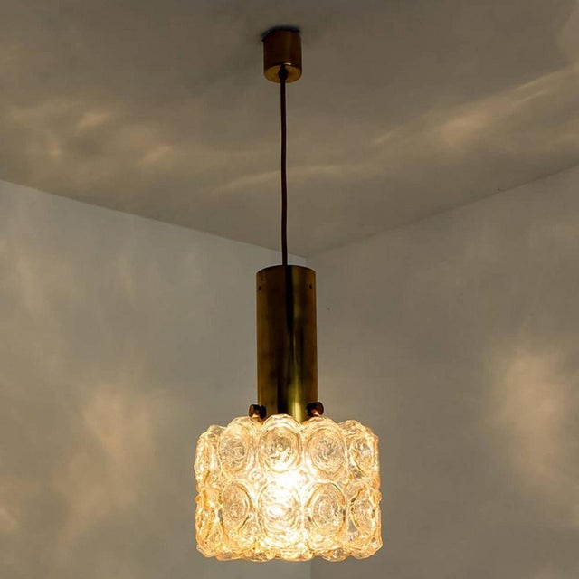 Amber Glass Gold Pendants in the style of Helena Tynell, 1960, Set of 2 For Sale - Image 6 of 18