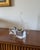 Space age clear lucite ashtray Italian manufacture 1970s lucite, aluminum H 9.5 × 9 × 9 cm Conditions: excellent...