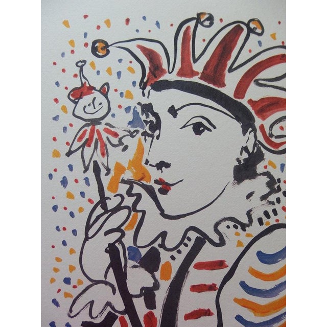Pablo Picasso (1881-1973) (after) Carnival - The Fool Color lithograph after a drawing by the artist Signed in the plate...