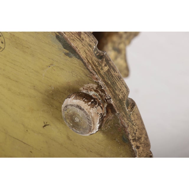 High Antique Gilded Wood Floor Chandelier, 1700s For Sale - Image 17 of 18