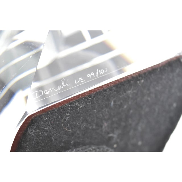 Vintage Denali Geometric Crystal Glass Paperweight For Sale - Image 10 of 12