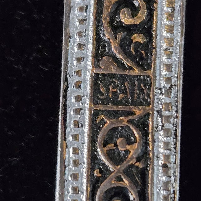 Framed Midas Toledo Damascene Plaque & Pair of Miniature Swords, Spain For Sale - Image 10 of 11