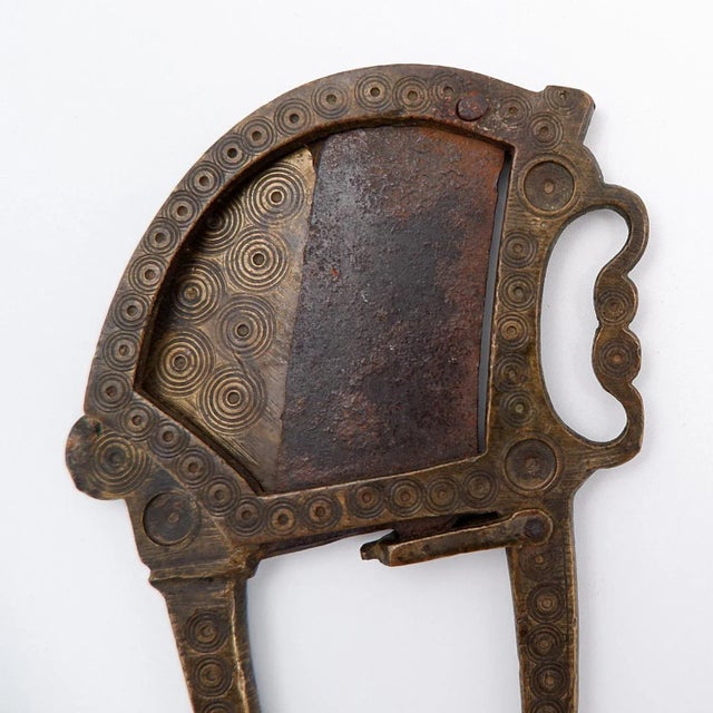 Brass Betel Nut Cutter with Chiseled Decoration, India For Sale - Image 10 of 11