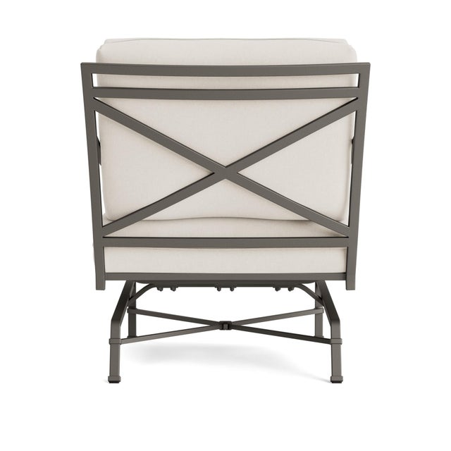 Brown Jordan Brown Jordan Venetian Motion Lounge Chair, Mica frame with Fusion Natural fabric For Sale - Image 4 of 11