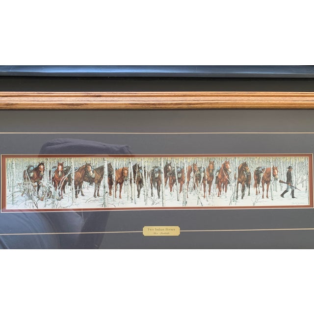 Two Indian Horses is a famous litograph by American western artist Bev Doolittle who is known for her “camouflage art”...