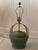 Vintage Painted Green Wicker Basket Style Table Lamp For Sale - Image 10 of 10