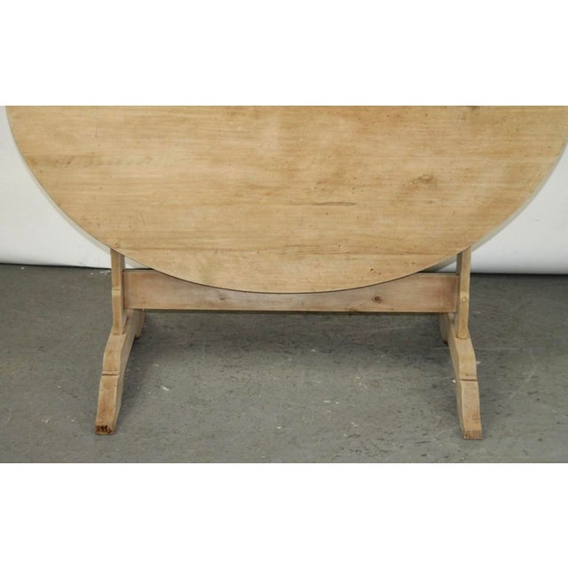 Rustic European French Tilt Top Vintner’s Table in Bleached Walnut For Sale - Image 3 of 7