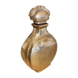 Art Deco Gold Glass Perfume Bottle from Caron Paris