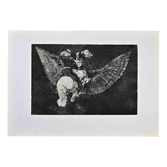 Francisco Goya, Disparate Volante, Etching, 1864 For Sale