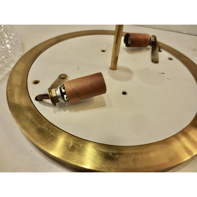 Bronze Cut Crystal and Gilt Bronze Flush Mount Ceiling Light For Sale - Image 8 of 13