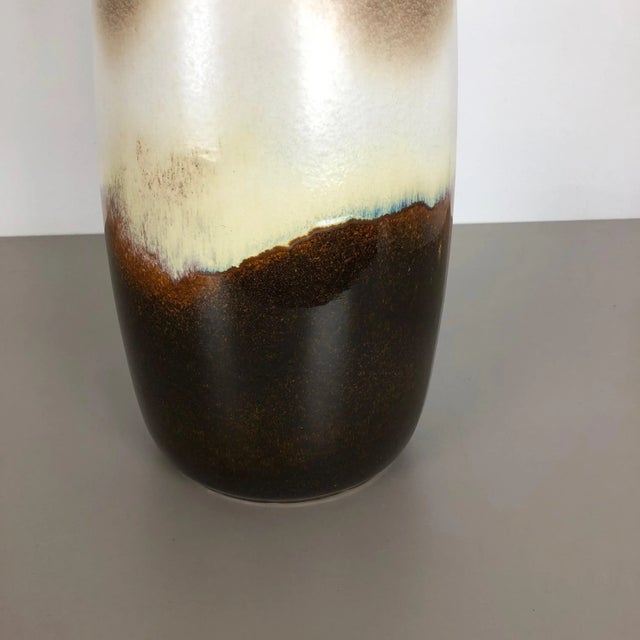 Beige Large Fat Lava Multi-Color 284-47 Floor Vase Pottery from Scheurich, 1970s For Sale - Image 8 of 14