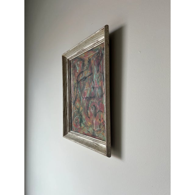 70's Vintage Onorio Expressionist Abstract Painting, Signed For Sale - Image 4 of 12