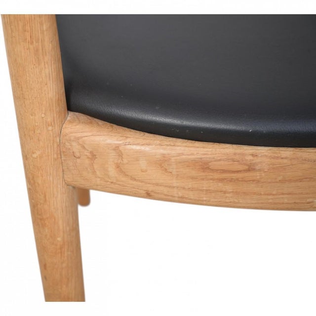 JH503 The Chair in Oak and Black Leather by Hans Wegner, 1960s For Sale - Image 12 of 18
