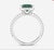 2020s 6x8mm Oval Cut Natural Emerald & 1 Ct Natural Diamond Halo Engagement Ring Size6 For Sale - Image 5 of 8