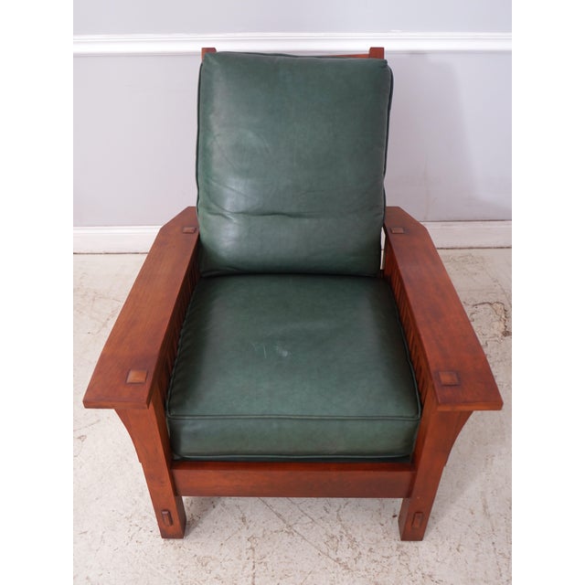 Age: c2002 Details: #11 Finish Solid Cherry Arts & Crafts Style High Quality Construction Nice Tooled Leather Offered @...