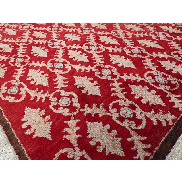 Red Galerie Shabab Collection Mid-20th Century Turkish Anatolian Accent Rug For Sale - Image 8 of 9