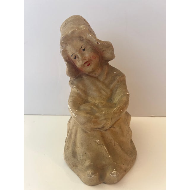 1930s 1930s Girl With Bonnet Statue For Sale - Image 5 of 5