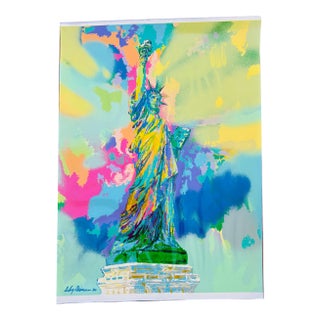 LeRoy Neiman “Lady Liberty” 1986 Plate Signed Serigraph + Chrysler Letter For Sale