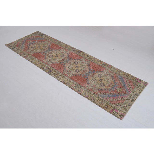 1970's Warm Vintage Turkish Hand-Knotted Hallway Runner Rug 2'9" X 9'2" For Sale - Image 13 of 13