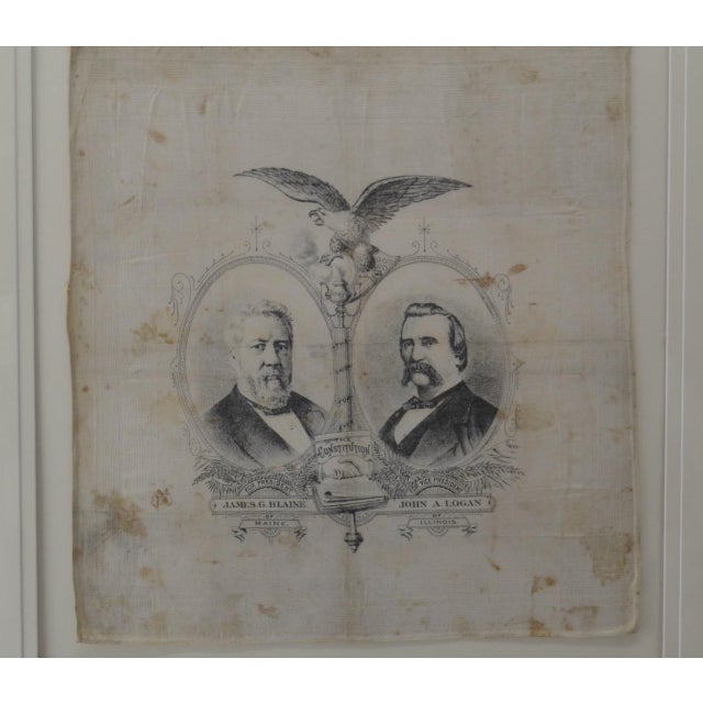 Nice antique Presidential campaign textile. These were called kerchiefs. Men wore them hanging from their hankerchief...