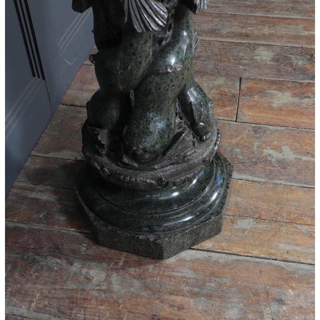 Stone Italian Serpentine Marble Pedestal, 1880s, Set of 4 For Sale - Image 7 of 18
