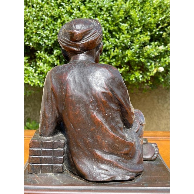 Meiji Bronze Literate Writing, 19th Century For Sale - Image 11 of 18
