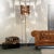 Charlie chatem floor lamp by mazzega 1946 dimensions: d 35 x h 170 cm. Materials: polished chrome. Diffuser: bronze....