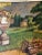 Antique French Château Garden Oil Painting in Handcrafted Folk Art Frame For Sale - Image 14 of 16