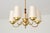 Brass 5-Arm Chandelier with Silk Shades from Asea Belysning, Sweden, 1950s For Sale - Image 10 of 12