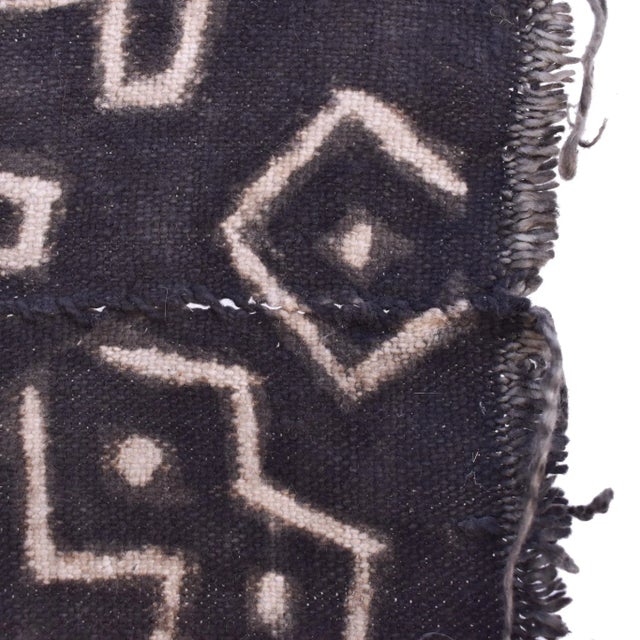 Tribal Late 20th Century Vintage Black Mudcloth Textile 59x29 Inch For Sale - Image 3 of 8