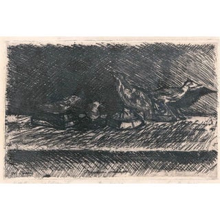 Uccellini Imbalsamati (Embalmed Birds) - Etching by Luigi Bartolini - 1943 1943 For Sale