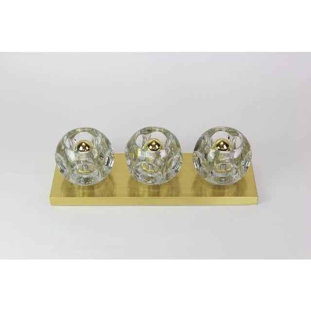 Gaetano Sciolari Crystal Glass Wall Sconces by Gaetano Sciolari for Peill & Putzler, Set of 2 For Sale - Image 4 of 11