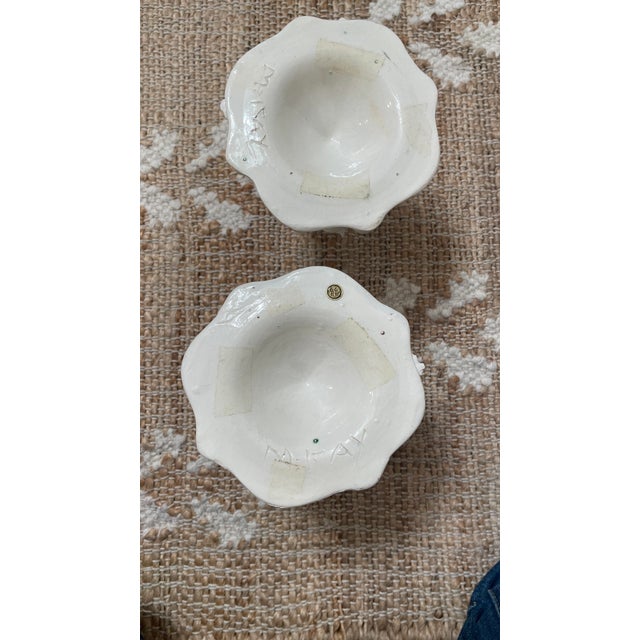 Pair of 1960s Porcelain White Indicate Grapevine Candlesticks For Sale - Image 10 of 11