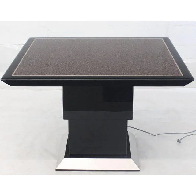 1990s Mid-Century Modern Remote Controlled Hi-Lo Adjustable Height Convertible Coffee/Dining Table For Sale - Image 12 of 13